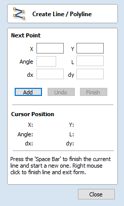 Draw Polyline Form