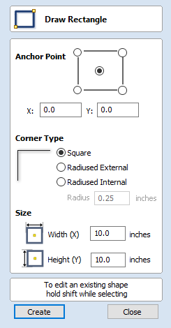 Draw Rectangle Form