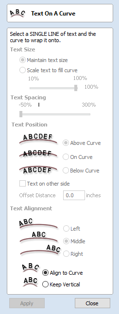 Text on Curve Form