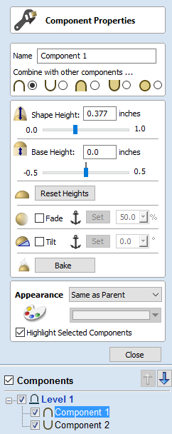 Component Properties Form