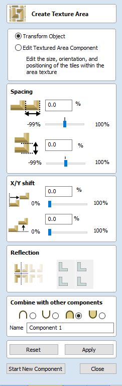 Create Texture Area Form