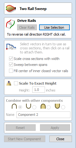 Two Rail Sweep Form