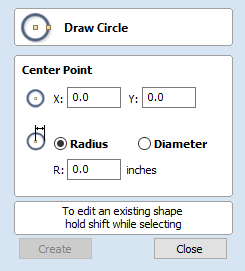 Draw Circle Form