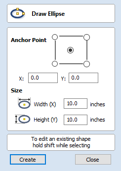 Draw Ellipse Form