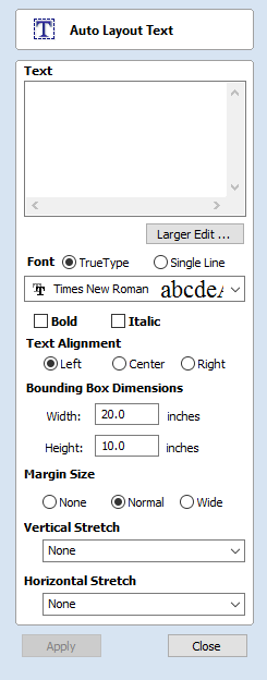 Text on Curve Form