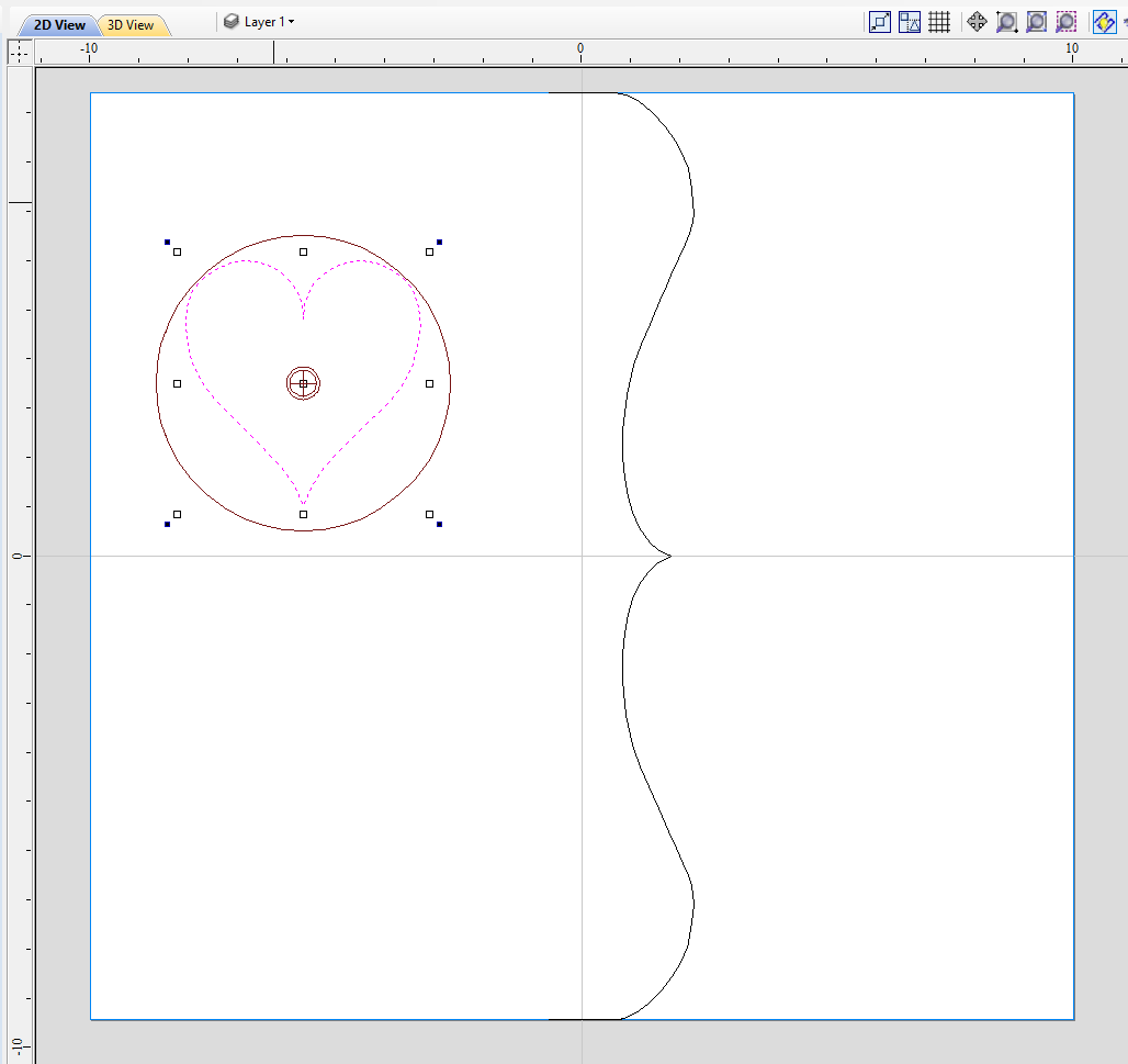 Heart-shaped vector and its unwrapped version