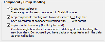 Component / Group Handling section