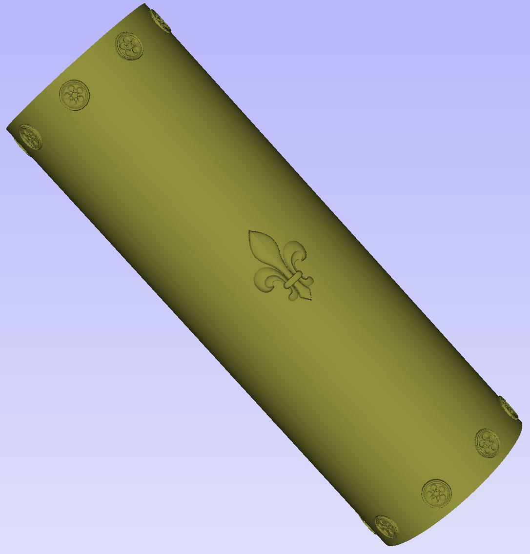 3D view after adding clipart to the surface