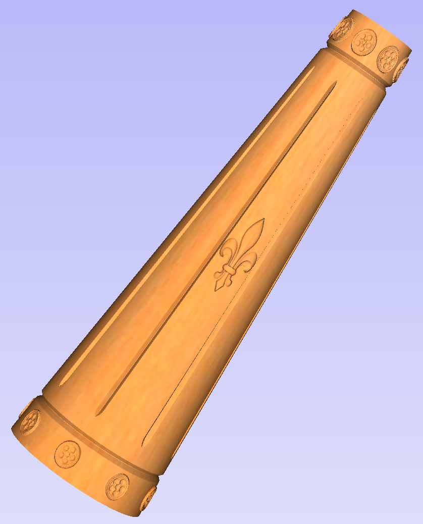 Simulation result for tapered column model