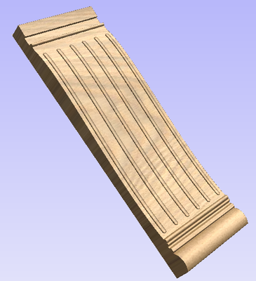 table leg modeled flat