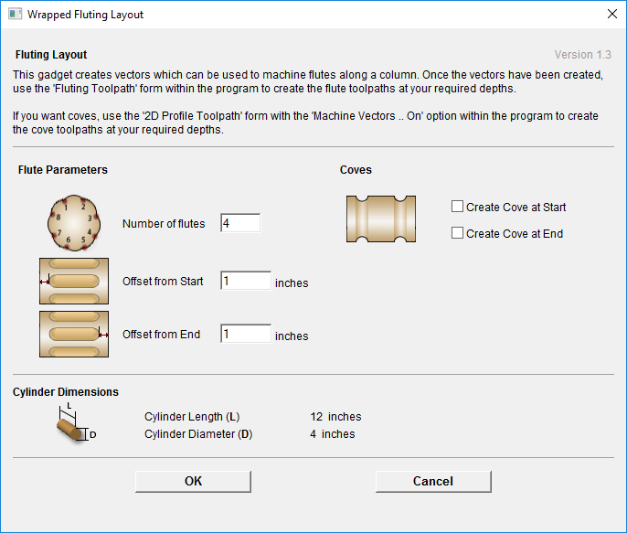 Wrapped Fluting Layout Gadget